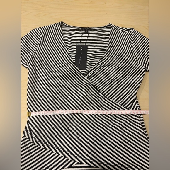 Dynamite Monochrome Striped Top (S) - Picture 6 of 8